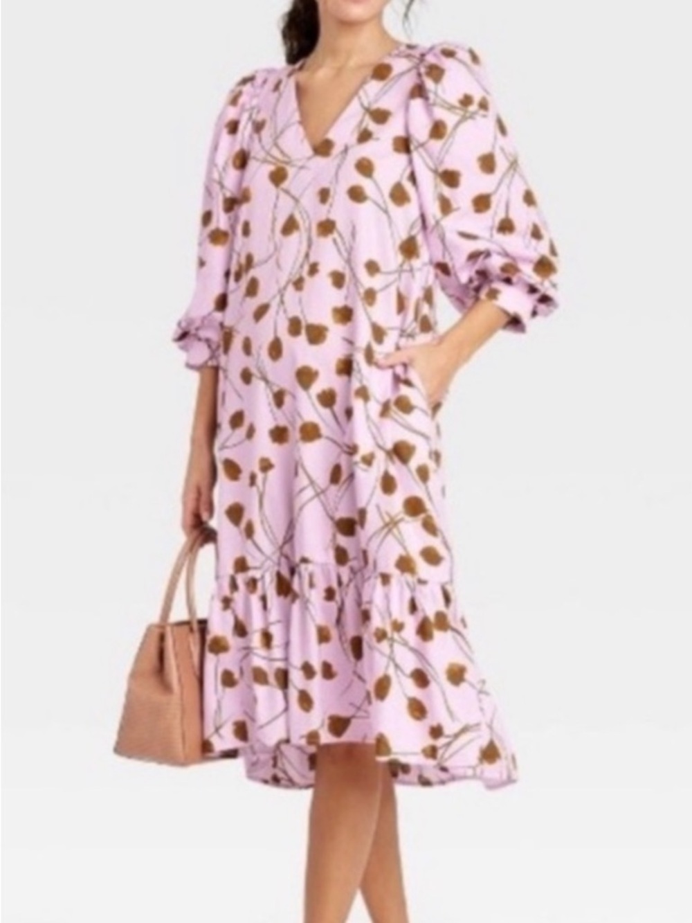 Target A New Day Puff Sleeve High low Dress - Picture 3 of 3